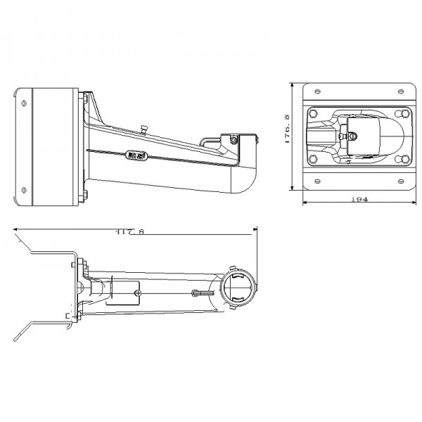 Držiak na roh Hikvision DS-1602ZJ-corner